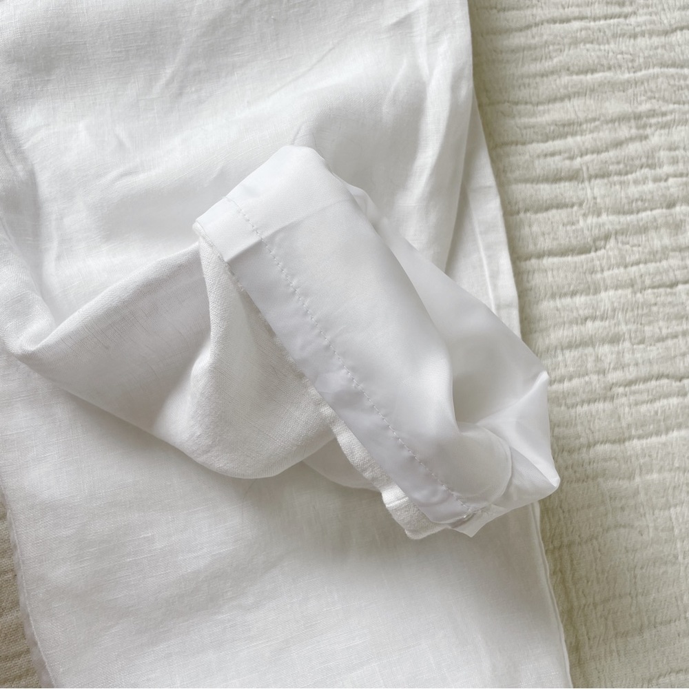 EUC Ann Taylor LOFT Marisa White 100% Linen Pants - 6 - Picture 8 of 9